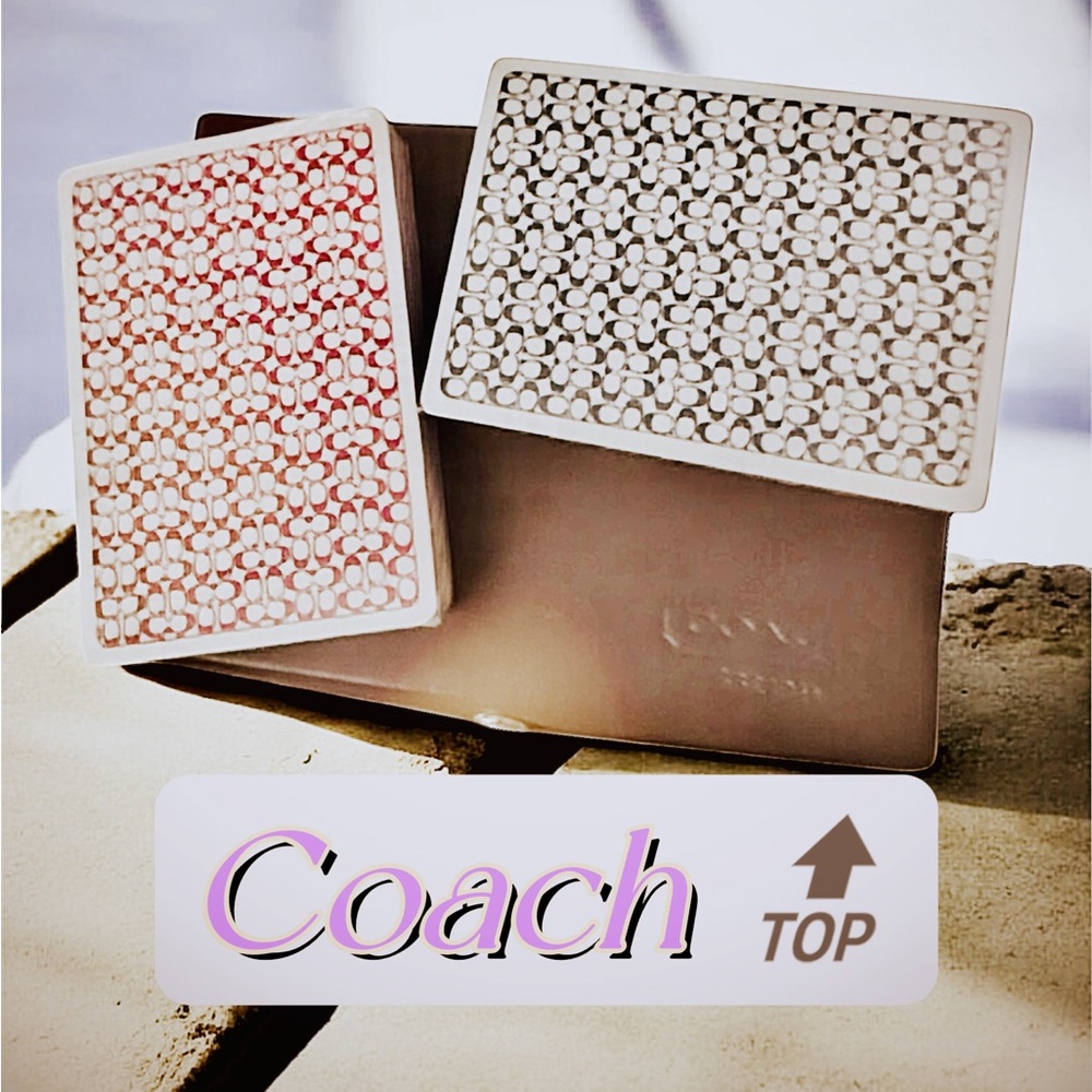 Coach Playing Cards Red & Blue Set of 2 with Box Limited Rare Sealed card decks